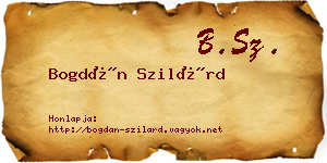 Bogdán Szilárd névjegykártya